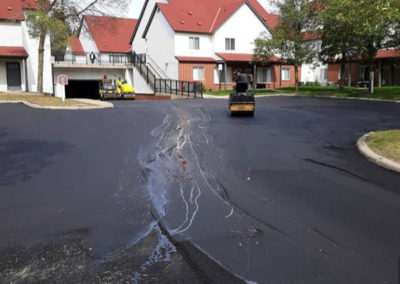 Townhome driveway paving by M. Jones Paving